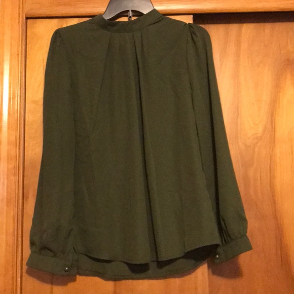 Long Sleeve Women’s Dk Olive Green Shirt - Picture 1 of 2